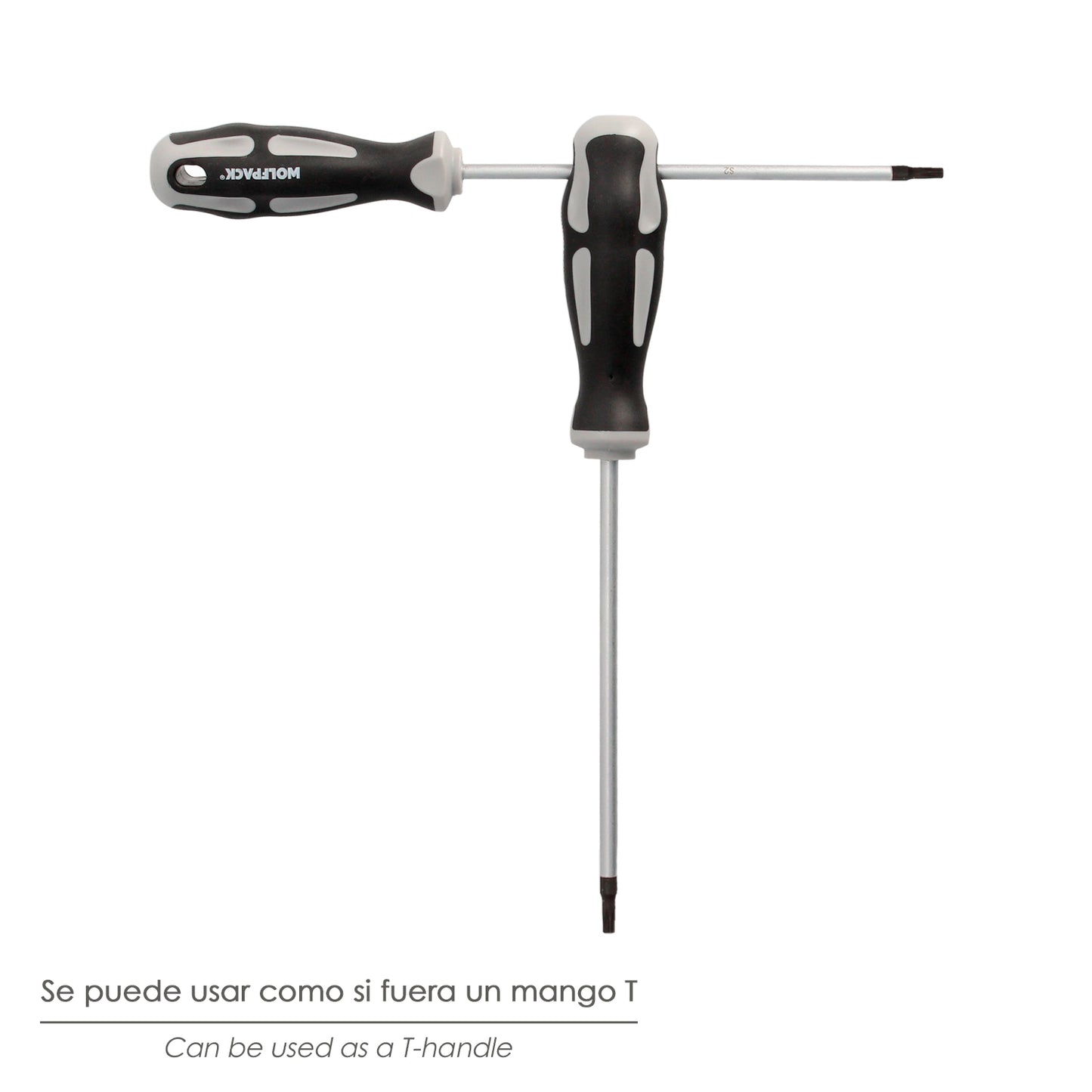 Destornillador Torx Inviolable Acero S2 Mango TPR Bimaterial. Medida T07 x Ø 3,0 x 75 mm.