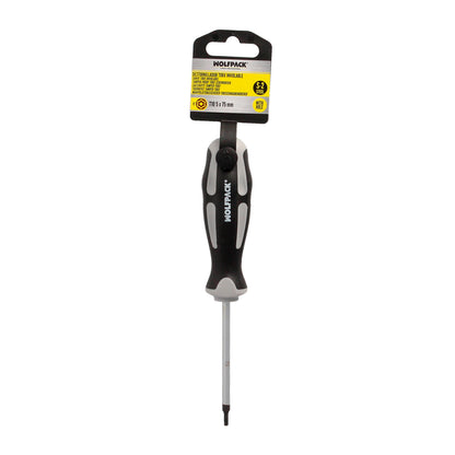 Destornillador Torx Inviolable Acero S2 Mango TPR Bimaterial. Medida T10 x Ø 5,0 x 75 mm.