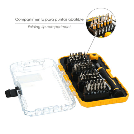 Conjunto de chaves de fenda de precisão com 51 peças, kit de ferramentas de reparo para celulares e eletrônicos