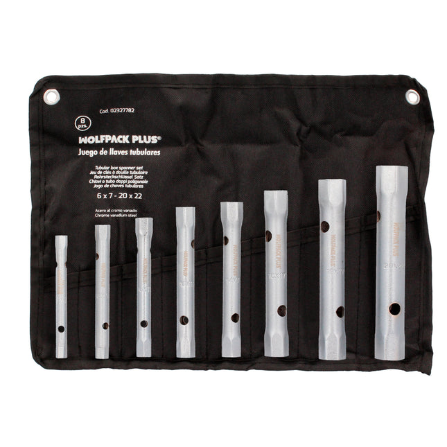 Conjunto de chaves de soquete tubulares Wolfapck de 8 peças