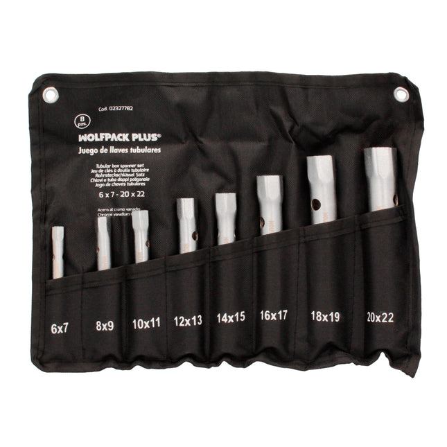 Conjunto de chaves de soquete tubulares Wolfapck de 8 peças