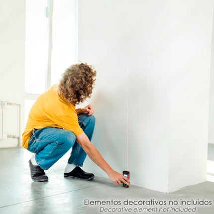 Medidor Laser 10 Funciones 50m Funciona Con 2 Pilas AAA (No Incluido)