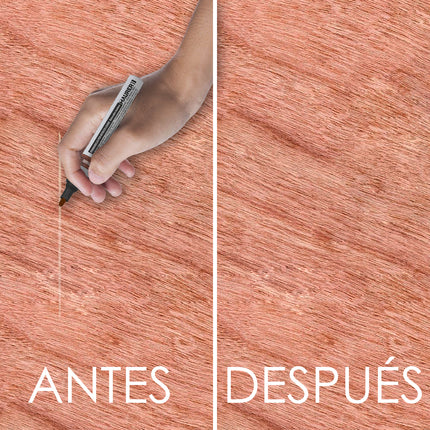 Expositor de marcadores de retoque de madeira, 24 peças.