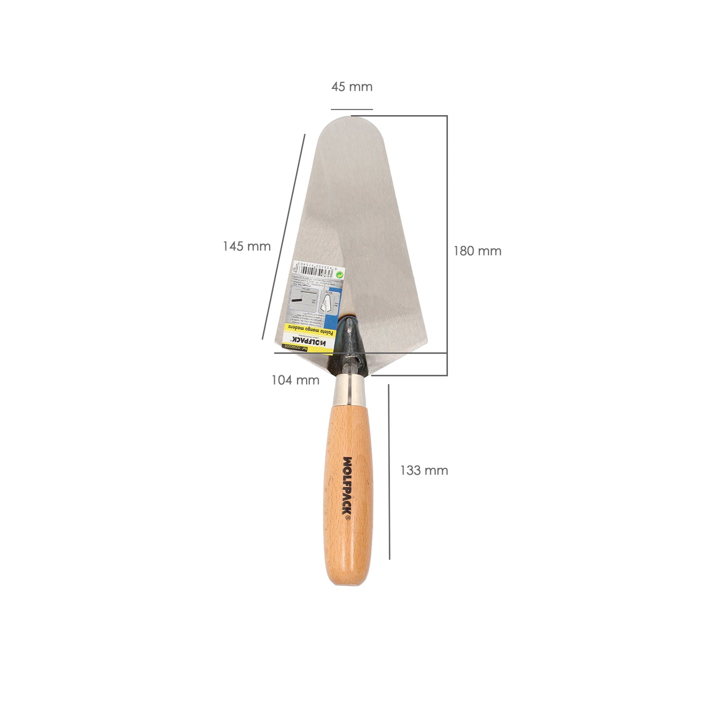 Paleta Wolfpack Plus Mango Madera 348    180 mm.