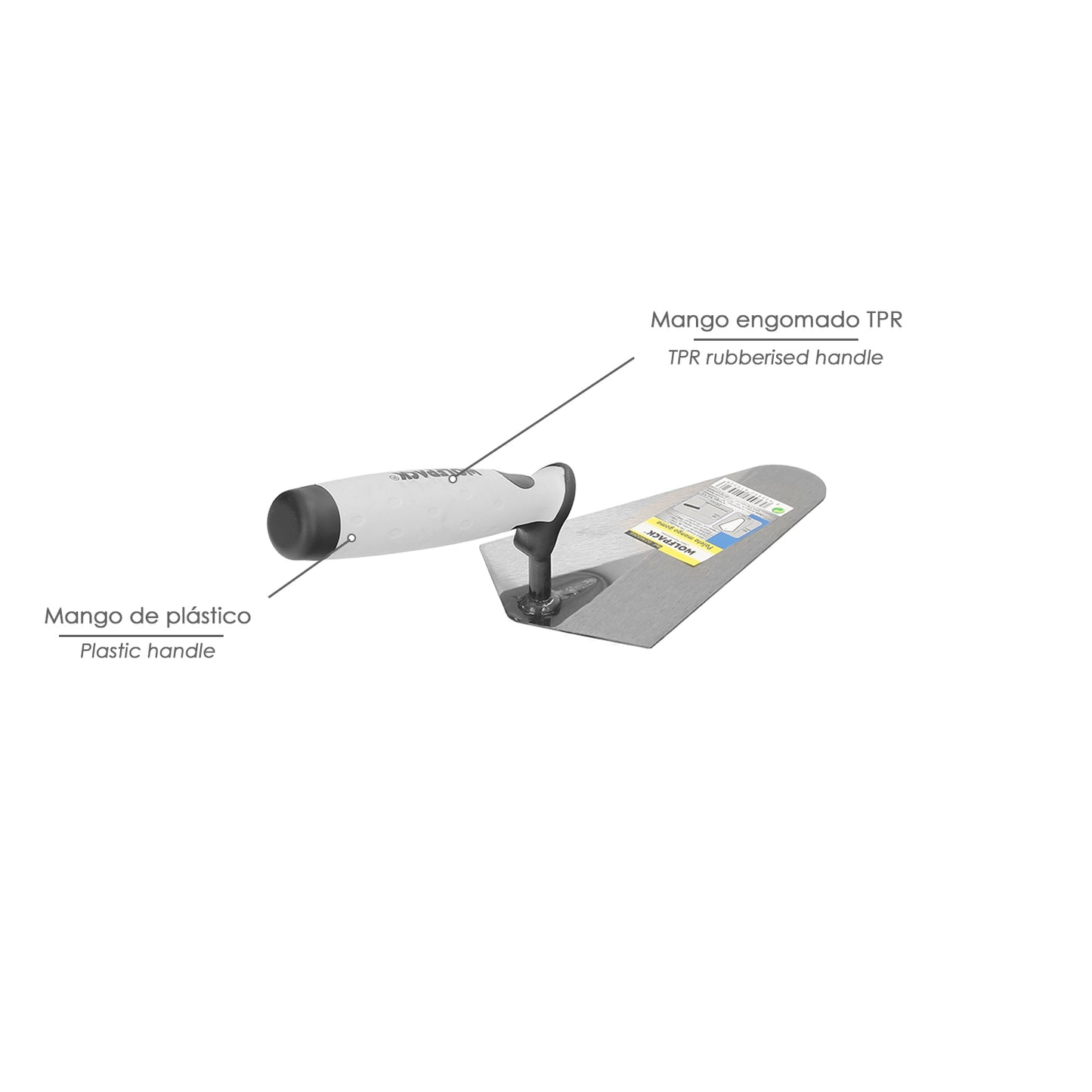 Wolfpack Plus Paddle Rubber Handle 348 180mm.