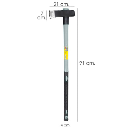 Marreta Cunha com Cabo de Fibra de Vidro 3 Kg. (tipo machado)