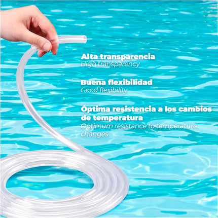 Tubo Transparente De Nivel 10x14 mm. Rollo 50 metros.