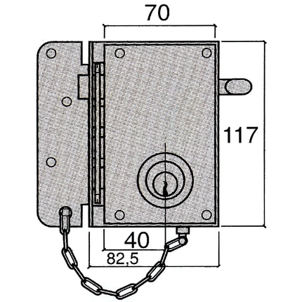  Cerradura de sobreponer