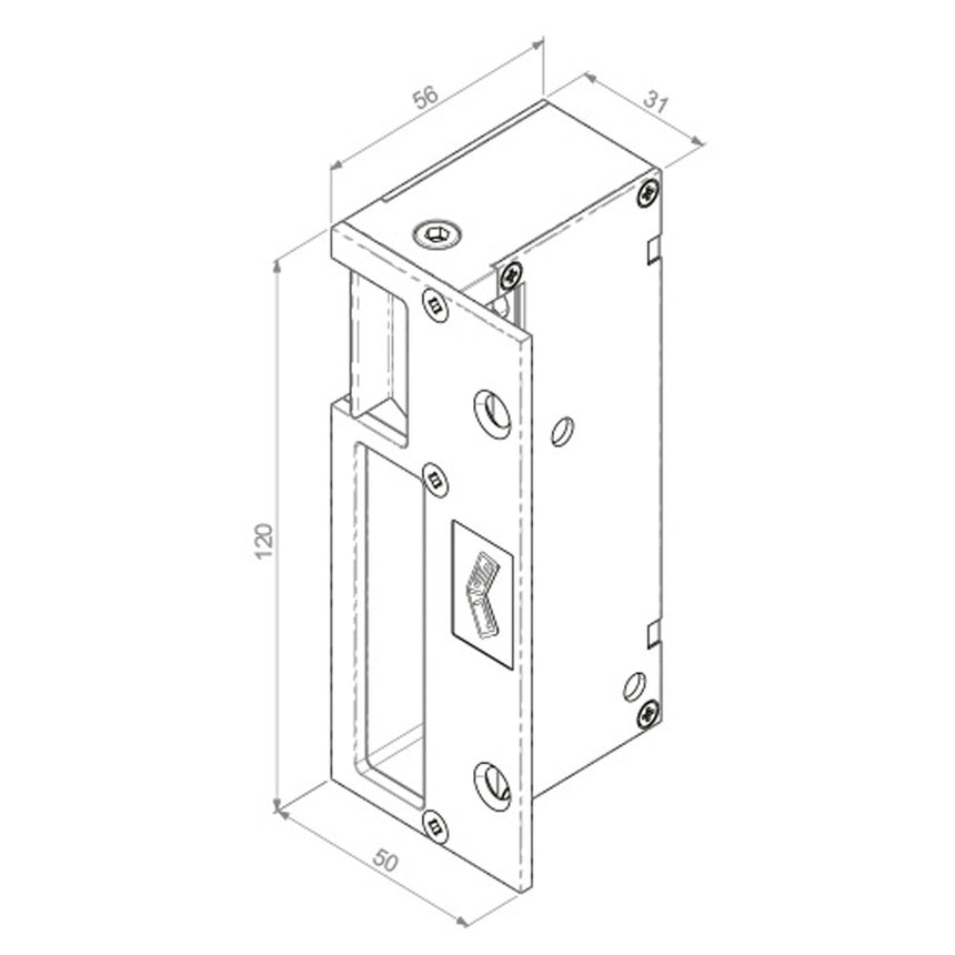 Cerradura Eléctrica JIS 1123 Reversible Automatico Sobreponer Cerradura Vertical