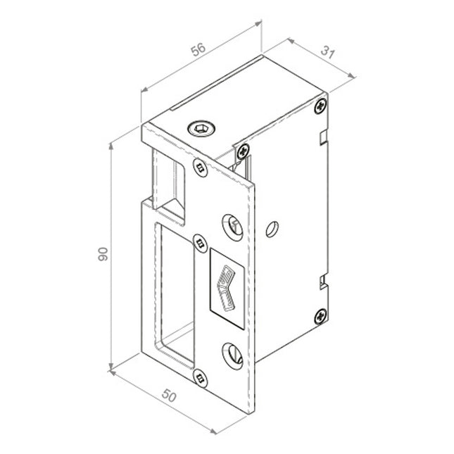 Cerradura Eléctrica JIS 1093 Reversible Automatico Sobreponer Horizontal