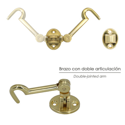 Aldabillas   Multiusos Reforzada Con Tornillos 100 Mm Latón Pulido