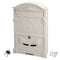 buzon exterior aluminio fundido blanco con cerradura palace