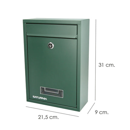 Buzon Square Verde 26 x 9 x 31 (Alt.) cm.