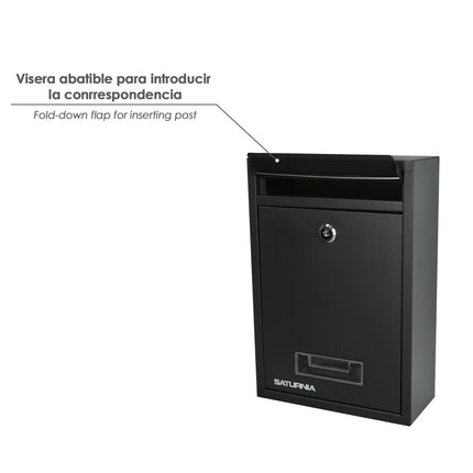 Buzon Square Gris Antracita 26 x 9 x 31 (Alt.) cm.