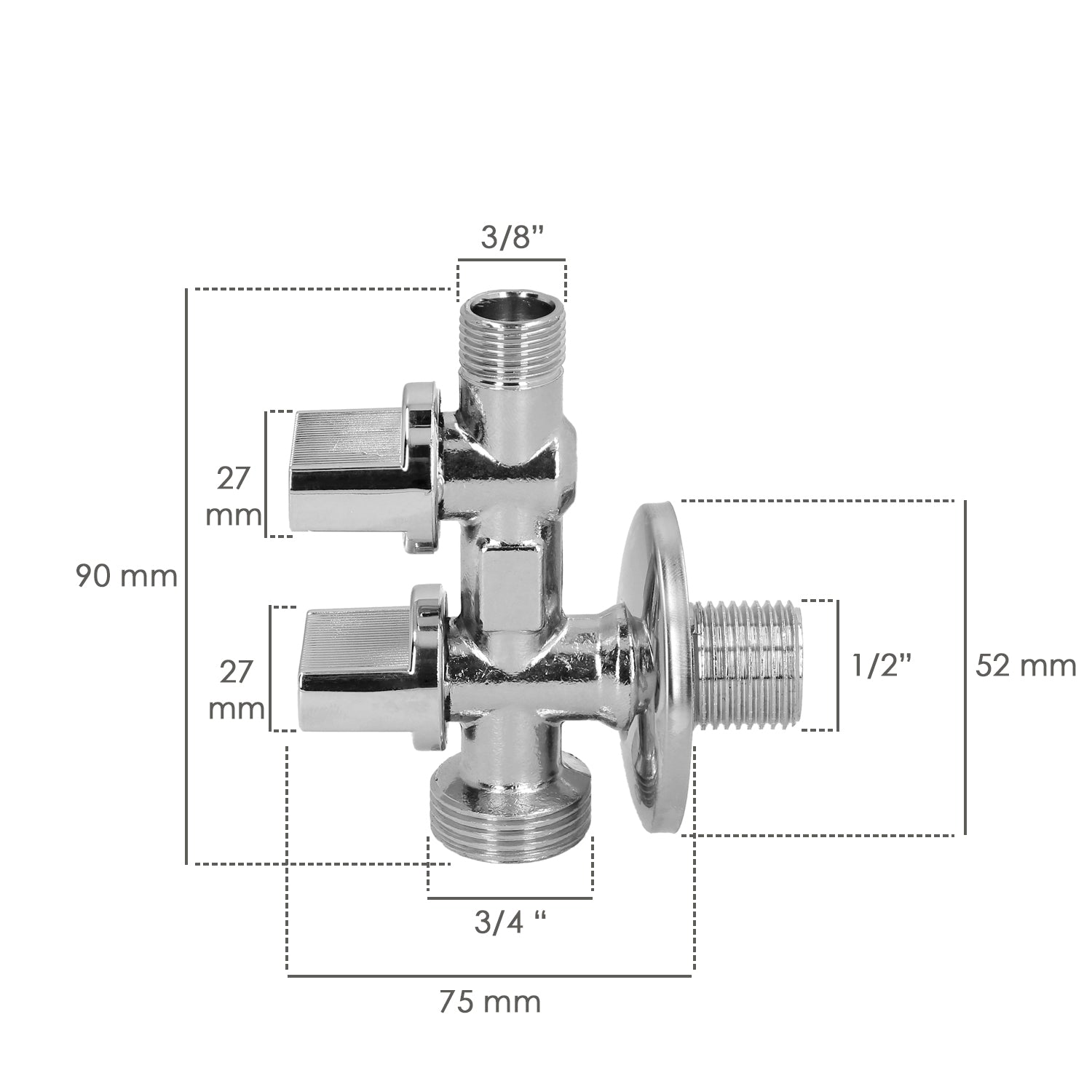  llave de paso doble