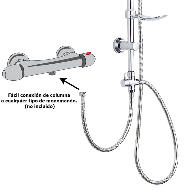 Complete Round Universal Shower Column