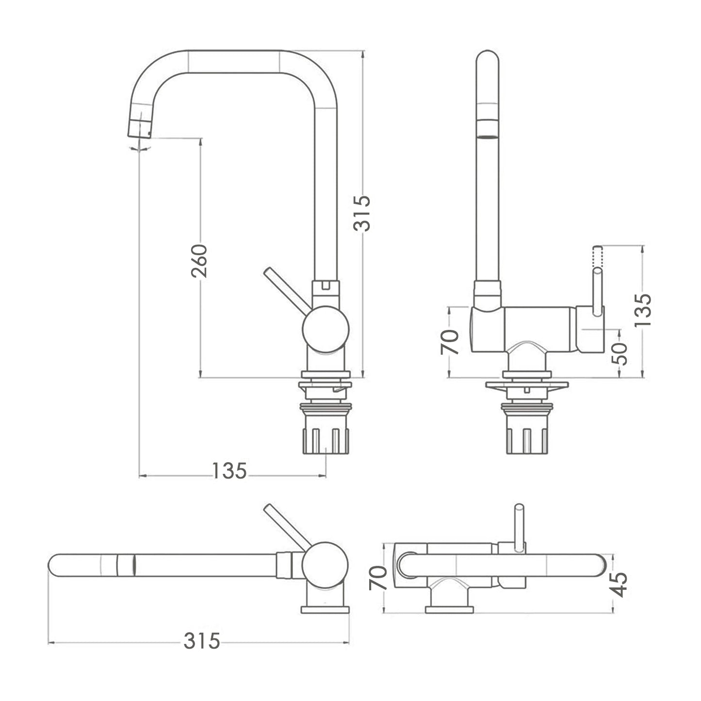  grifo cocina plegable