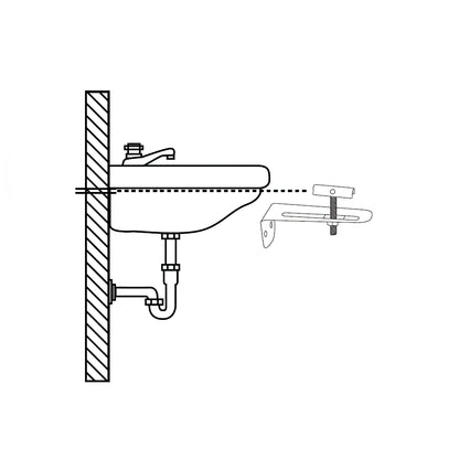 Juego Escuadras Sanitario Soporte Lavabo 10 cm. (2piezas)