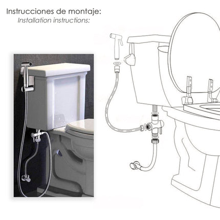 Shower Bidet WC With Ceramic Valve H 1/2" M 1/2" M 1/2"