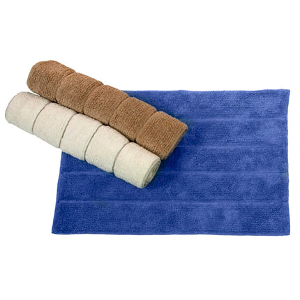 Riga Cotton Bath Mat 50x70 cm. Blue