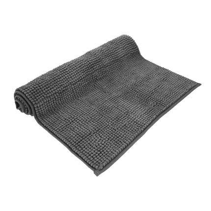 Polyester Chenille Bath Mat 50x80 cm. Grey.