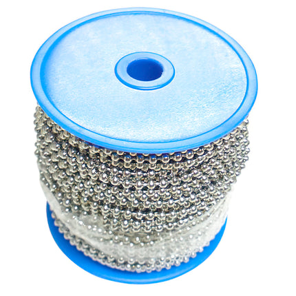 Chromed Brass Ball Chain 4.0 mm. Roll of 50 meters