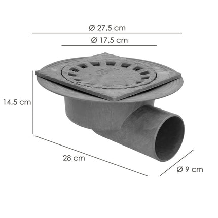 Caldeira Sifónica PVC Horizontal 200x200/90mm