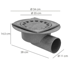 Caldereta Sifonica Pvc Horizontal 250x250/110mm