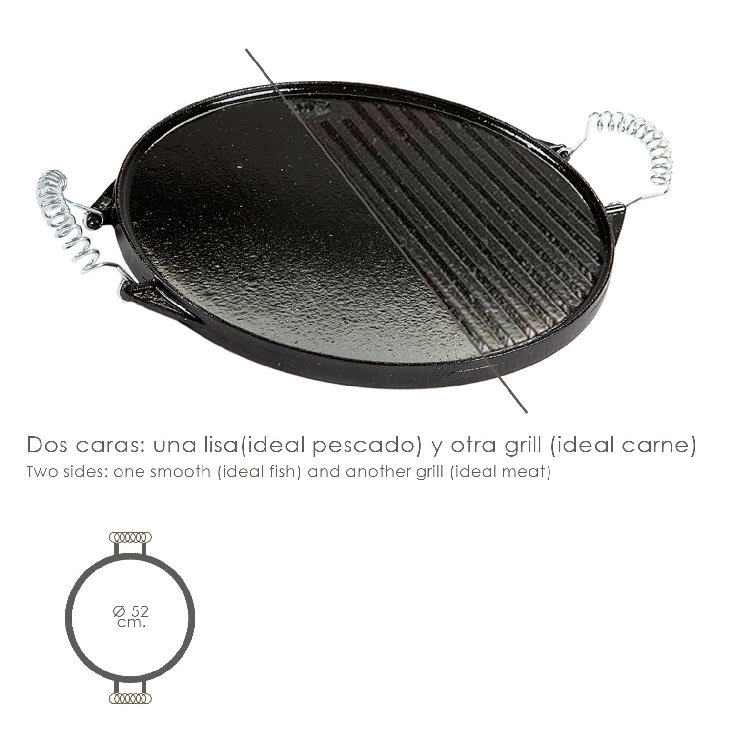  plancha vitrificada hierro