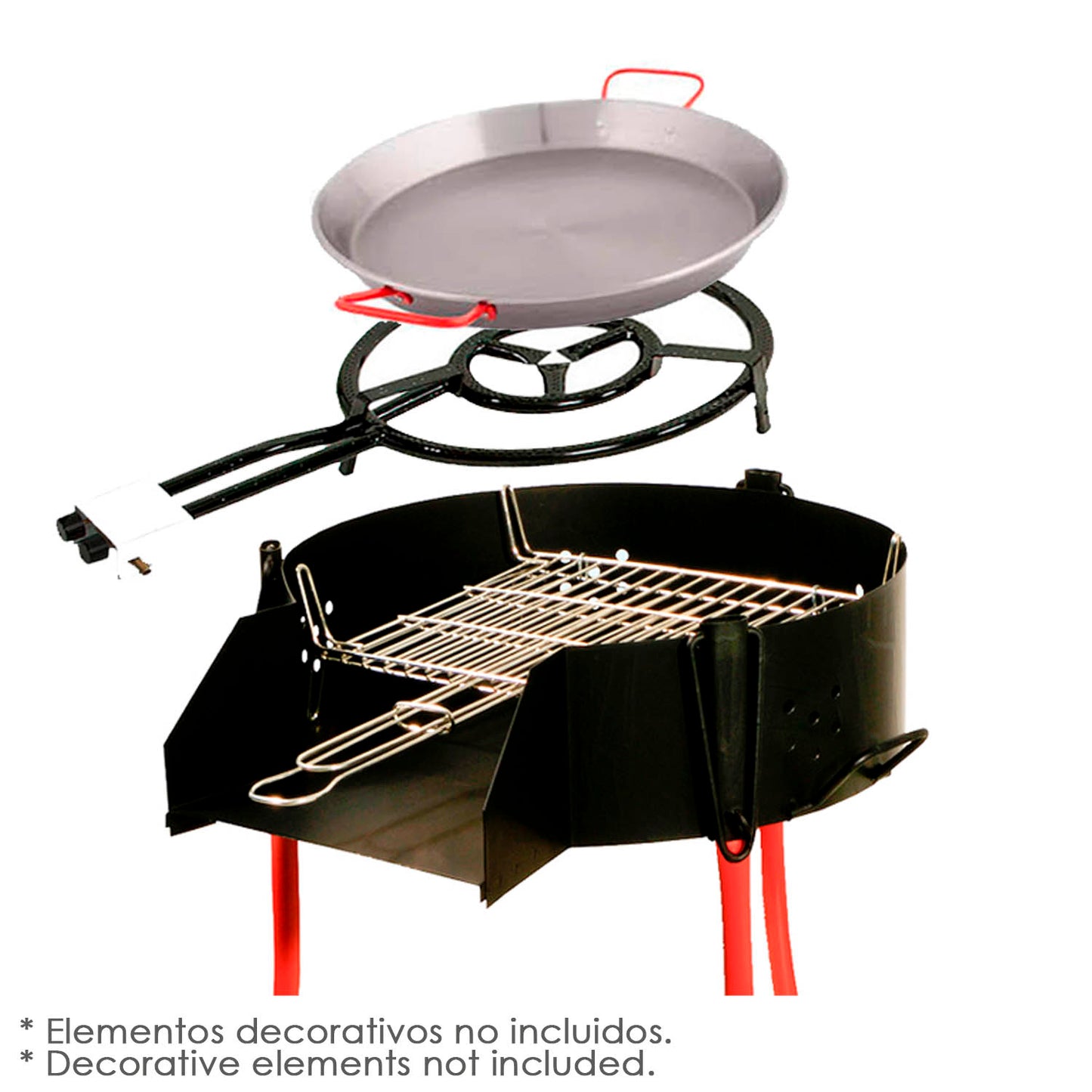 Multipurpose Rustic Barbecue Ø 50 cm. Suitable for Charcoal, Wood and Paelleros.