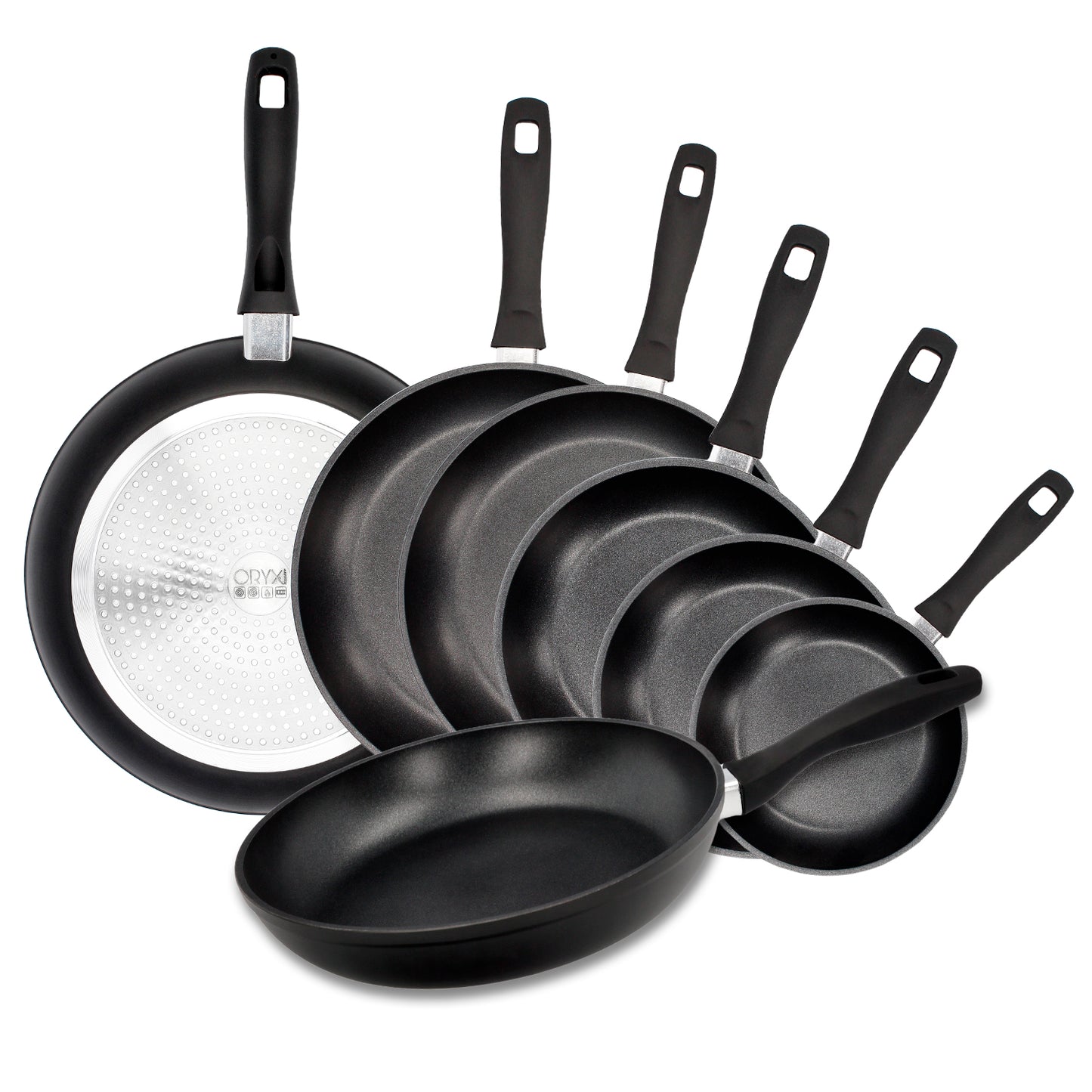 Oryx Non-Stick Plus Aluminum Frying Pan, Forged, Induction Suitable, PFOA Free, Diameter 18 cm, Thickness 5 mm.