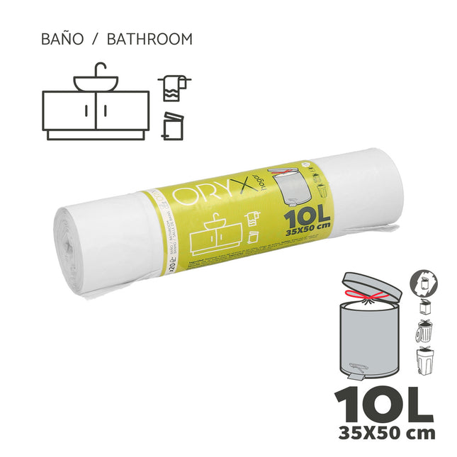 Bolsa Basura Cierre Facil 10 Litros Rollo 20 Bolsas