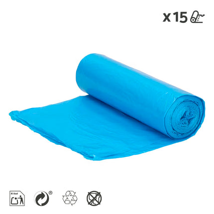 Bolsa Basura Cierre Facil 30 Litros Rollo 15 Bolsas