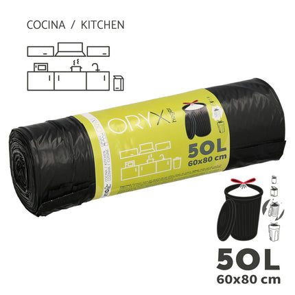 Bolsa Basura Cierre Facil 50 Litros Rollo 10 Bolsas