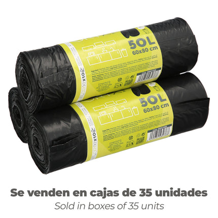 Bolsa Basura Cierre Facil 50 Litros Rollo 10 Bolsas