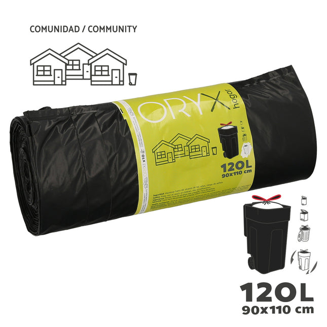 Bolsa Basura Cierre Facil 120 Litros Rollo 10 Bolsas