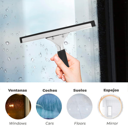 Limpador de janelas profissional de aço inoxidável 30 cm.