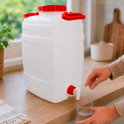 Bidon Alimentario boca ancha Garrafa Plastico 25 Litros Con 2 Asas