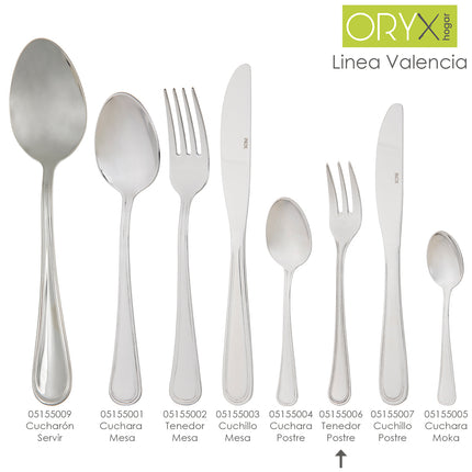 Valencia Dessert Fork 154 mm. Box of 12 units