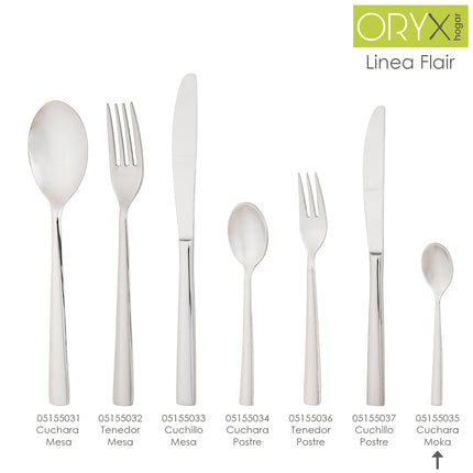 Colher Moka Flair 110 mm. Caixa com 12 unidades.