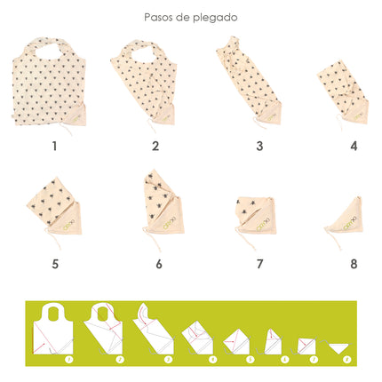 100% Organic Cotton Foldable Shopping Bag 52x47 cm.