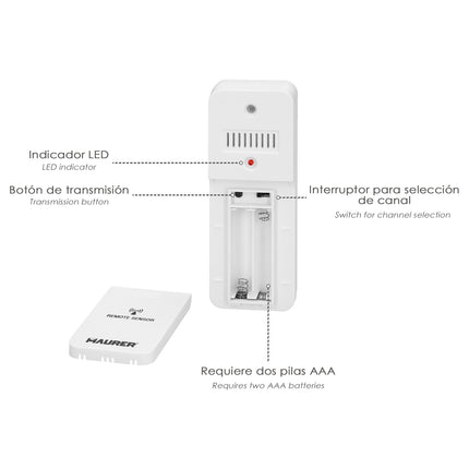 Outdoor/Indoor Weather Station. Humidity, Temperature, Weather Forecast and Atmospheric Pressure.