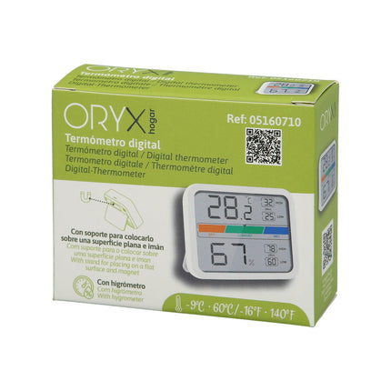 Digital Thermometer Hygrometer Indoor and Outdoor Minimum/Maximum with Humidity Indicator