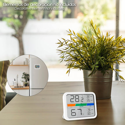 Digital Thermometer Hygrometer Indoor and Outdoor Minimum/Maximum with Humidity Indicator