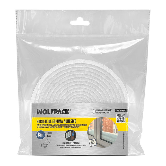 Burlete Espuma 8 m. x 6mm. x 10mm.