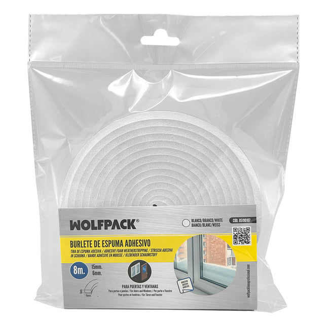 Burlete Espuma 8 m. x 6 mm. x 15 mm.