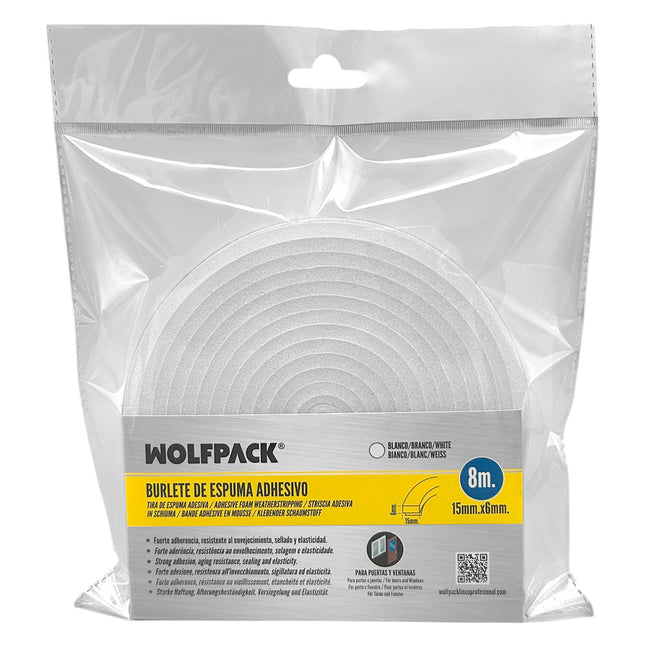 Burlete Espuma 8 m. x 6 mm. x 15 mm.