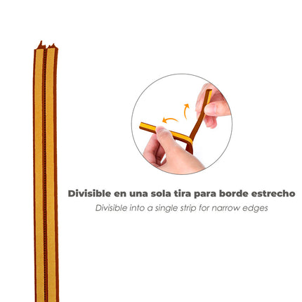 Burlete Elástico "E" 6 m. x 9 mm. Marrón