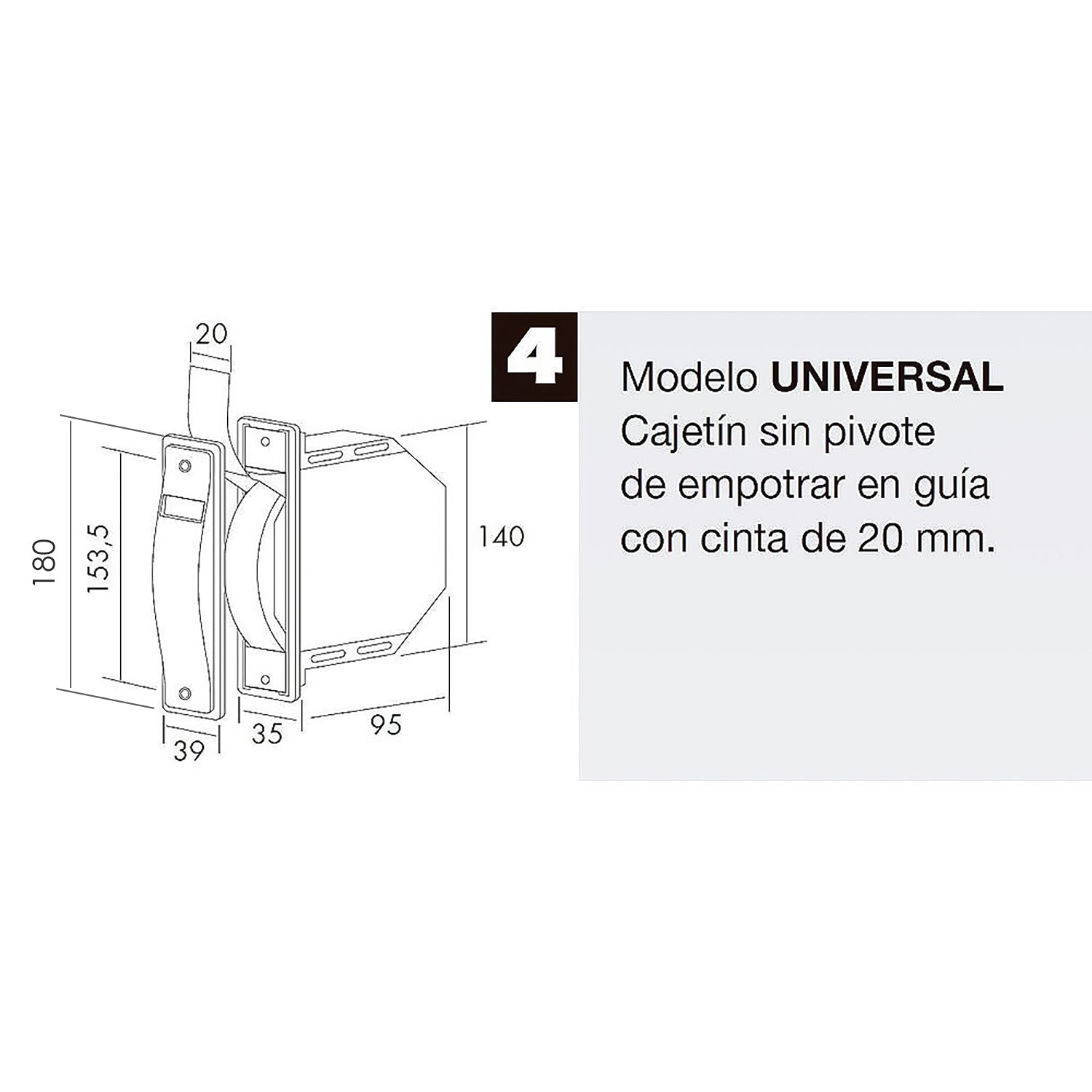  recogedor persiana universal