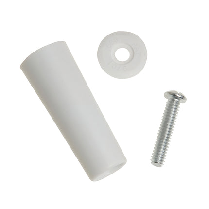 Blinds stop with screw 60 mm. White